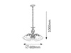 Rabalux żyrandol / lampa wisząca Beckworth 5xE14 brązowo/biała 7135