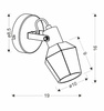 Candellux kinkiet (reflektorek) Randi E14 czarny 91-13347