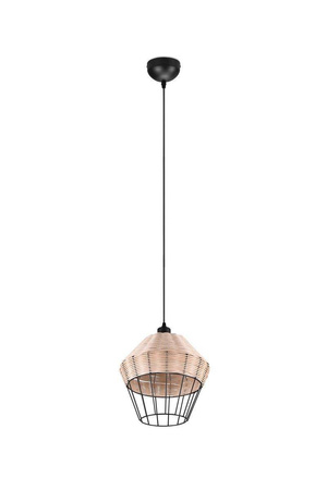 RL lampa wisząca Borka E27 czarno/naturalna R31261936
