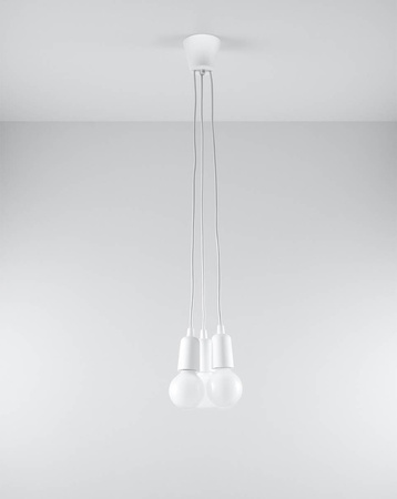 Sollux lampa wisząca Diego 3 E27 biała SL.0570