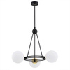 Argon żyrandol / lampa wisząca Amalfi 3xE27 czarno/mosiężna 6150