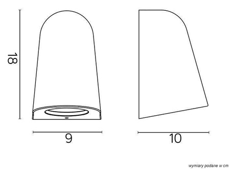 Su-ma kinkiet zewnętrzny Nik GU10 srebrny IP44 1765