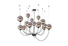 Azzardo żyrandol / lampa wisząca Conflux 14 14xG9 czarna/chrom AZ2908