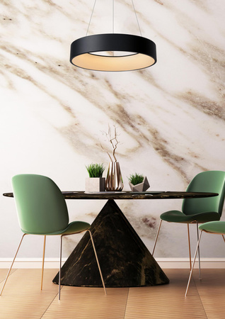 Lucide lampa wisząca Talowe LED Ø 60 cm 39W 3000K czarna 46400/42/30