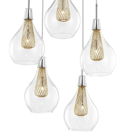 Luces Exclusivas lampa wisząca Zarza 5xG9 złota LE41846