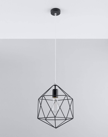 Sollux lampa wisząca Gaspare E27 czarna SL.0291