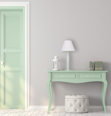 Candellux lampka biurkowa Pastellio E14 biało/miętowa 41-01528