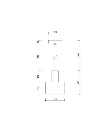 Ummo lampa wisząca Enkel 1 E27 czarna EN1122P0