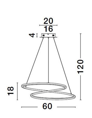 Luces Exclusivas lampa wisząca LED Celaya 40W 2400lm 3000K złota LE42761
