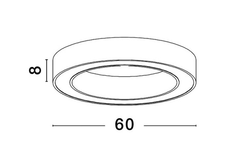 Luces Exclusivas plafon LED Claro 50W 1400lm 3000/4000K czarny Ø60cm LE42685