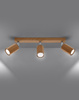 Sollux plafon (reflektorek) Zeke 3 3xGU10 drewniany SL.1030