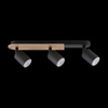 TK Lighting plafon (reflektorki) Cover 3xGU10 czarno/drewniany 4675
