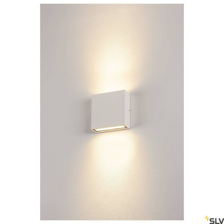 SLV kinkiet zewnętrzny LED Big Quad 8,2W 640lm 3000K 30° biały IP54 1005125