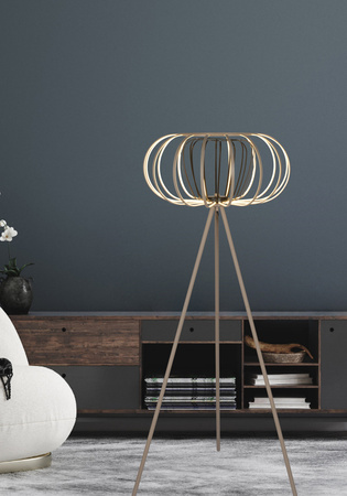 Aviano Lighting lampa podłogowa LED Salo ściemnialna 48W 4800lm 3000K wys. 168 cm piaskowa 3033-113S