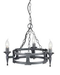Elstead żyrandol / lampa wisząca Saxon 3xE14 czarno/srebrna SAX3-BLK-SIL