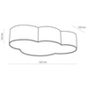 TK Lighting plafon Cloud 4xE27 szary 3145