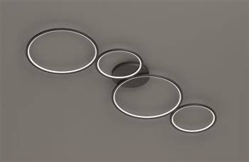 Trio plafon LED Rondo 37W 3300lm 3000K czarny 622610432