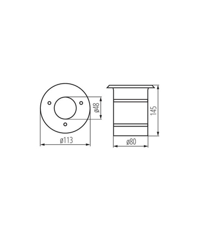 Kanlux oczko chodnikowe Berg GU10 stalowe IP67 7172