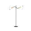 Emibig lampa stojąca Bolt LP2 2xE27 czarno/złota 150cm 1125/LP2