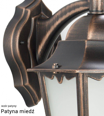 Su-ma lampa stojąca zewnętrzna Retro Classic II E27 czarna/patyna 52cm IP43 K 4011/1/H