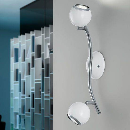 Eglo kinkiet LED Bimeda (reflektorki) 2x(3W 240lm 3000K) 6W 480lm biały/chrom 31002