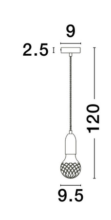 Luces Exclusivas lampa wisząca Bani G9 czarna LE42714