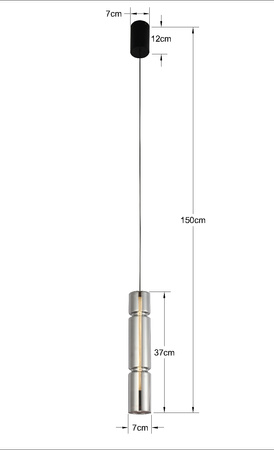 Aviano Lighting lampa wisząca LED Cilindro ściemnialna 9W 1000lm 3000K czarna 6223-0110
