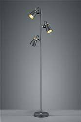 Trio lampa podłogowa Edward 3xE14 czarna 160cm 408800332