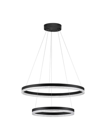 Luces Exclusivas lampa wisząca LED Acacio ściemnialna Ø 60 cm 52W 5684lm 3000K IP20 czarna LE43561