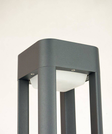 Su-ma lampa stojąca zewnętrzna Kwadrat GX53 popielata 80cm IP54 FKW-800