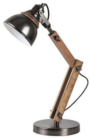 Rabalux lampka biurkowa Aksel E14 drewniano/antracytowa 4199