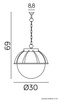 Su-ma lampa wisząca zewnętrzna Kule z koszykiem 250 E27 czarna/patyna IP43 K 1018/1/KPO 250 FU