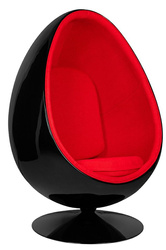 King Home Fotel OVALIA BLACK czerwony JH-069.BLACK.RED