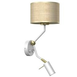 Milagro kinkiet Marshall E27 max 60W + mini GU10 biało/naturalny MLP7483