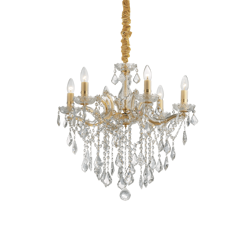 Ideal Lux żyrandol / lampa wisząca Florian 6xE14 złota 035635