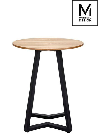 Modesto Design stół Tavolo Ø60 dąb blat MDF, podstawa metalowa B-16