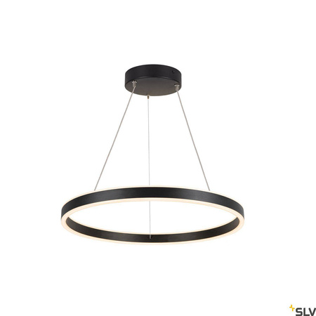 SLV lampa wisząca LED One 60 24W 830lm 2700/3000K 130° ściemnialna czarna Ø60cm 1004759