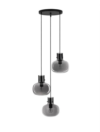 Luces Exclusivas lampa wisząca Padre 3xΕ27 czarna LE42631