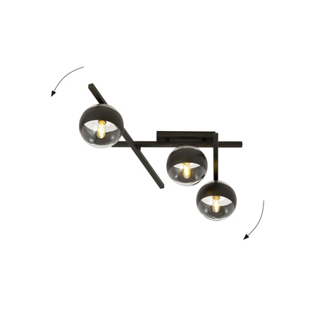 Emibig plafon Smart 3 3xE14 czarny 1105/3