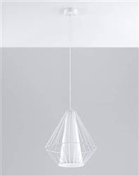 Sollux lampa wisząca Demi E27 biała SL.0297