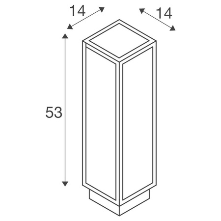 SLV lampa stojąca zewnętrzna LED Quadrulo 7W 340lm 3000K antracytowa 53cm IP55 1005442