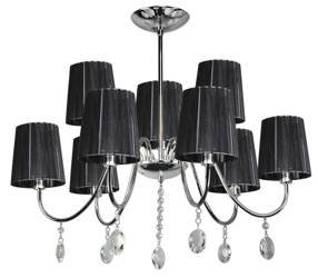 Candellux żyrandol / lampa wisząca Sorento 9xE14 czarna/chrom 39-38074