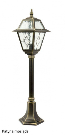 Su-ma lampa stojąca zewnętrzna Witraż E27 czarna/patyna 80cm IP43 K 5002/3/N