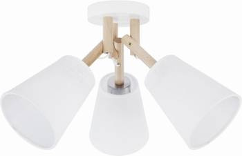 TK Lighting plafon Vaio White 3xE27 biało/drewniany 665