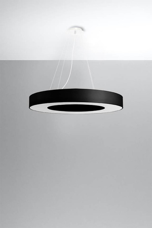 Sollux lampa wisząca Saturno Slim 70 6xE27 czarna SL.0754
