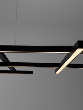 Luces Exclusivas lampa wisząca LED Tumbes ściemnialna 83W 4847lm 3000K IP20 czarna LE44473