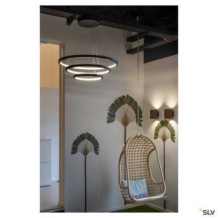 SLV lampa wisząca LED Halo 65W 4200lm 3000/4000K czarna 1002913