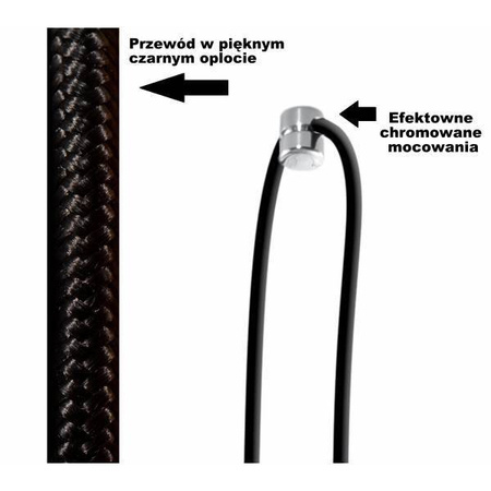 Sollux lampa wisząca Edison 3 E27 czarna SL.0370