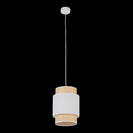 TK Lighting lampa wisząca Boho E27 biało/naturalna 5652