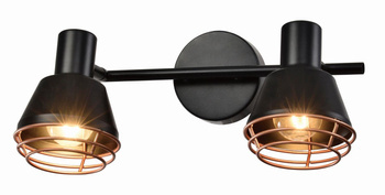 Candellux kinkiet (reflektorki) Neria 2xE14 czarno/złoty 92-81780